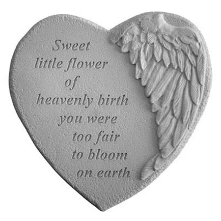 Kay Berry Kay Berry 08912 Winged Heart Memorial Stone - Sweet Little Flower 8912